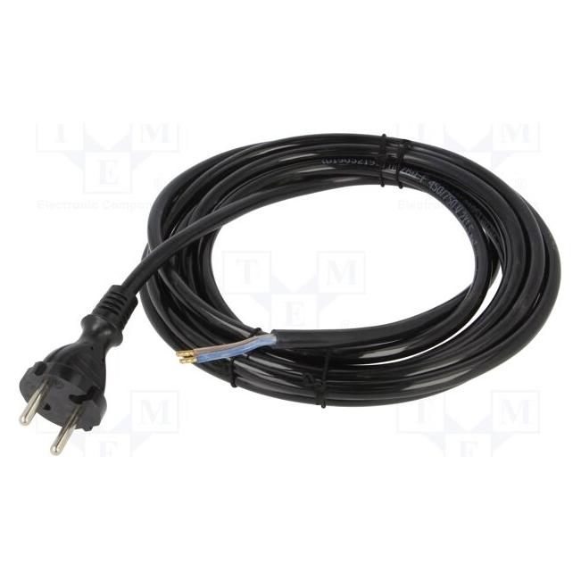 Plastrol Kabel H07BQ-F 2x1,5mm2 CEE 7/17 (C) Stecker,Leitungen PUR 4m (4 m, CEE 7/17) (W-98580)