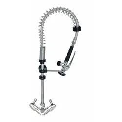 Gastro-Inox Monoblock-Vorspüldusche mit Drehhebeln, 700mm