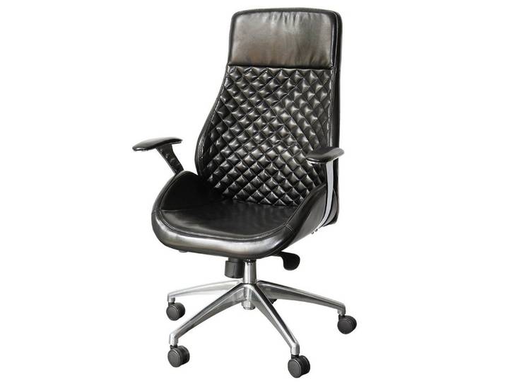 Steelboxx Drehstuhl Bürodrehstuhl Pantera High mit Armlehnen, Kunstleder schwarz (1), Spezial - Schalensitz ergonomisch geformt