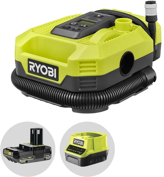 Ryobi RMI18-0 - Compressore a batteria portatile - 18V - 2Ah
