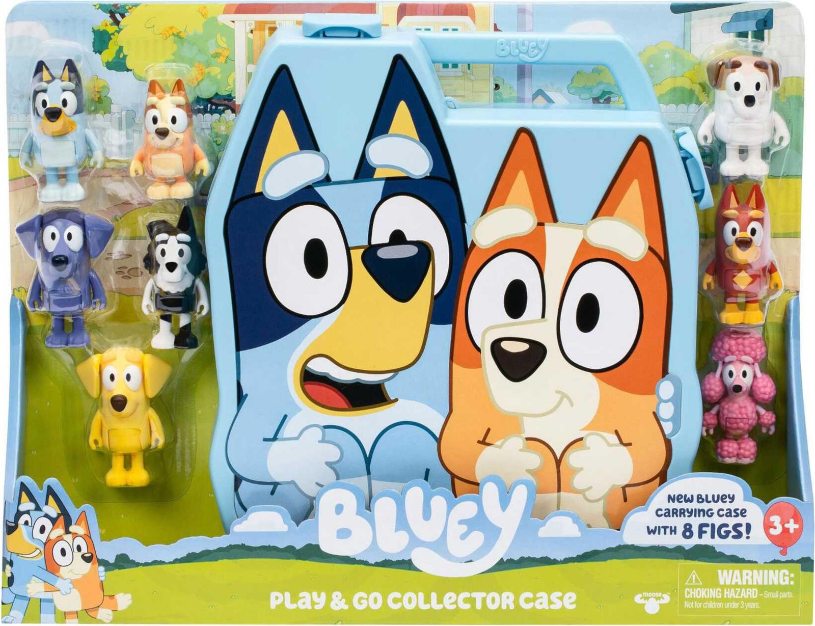 Moose Toys Bluey Deluxe set met 3 meerkleurige figuurtjes