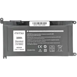 Mitsu Dell Vostro 14 (5468), Inspiron 15 (5568) 3400 mAh (39 Wh) 11.4 aimed akumuliatorius (4 Zellen, 3400 mAh), Notebook Akku, Schwarz
