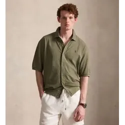 Polo Ralph Lauren für Herren. 710B18514001 Relaxed Hemd aus grüner Baumwolle (S), Lässig, Langarm