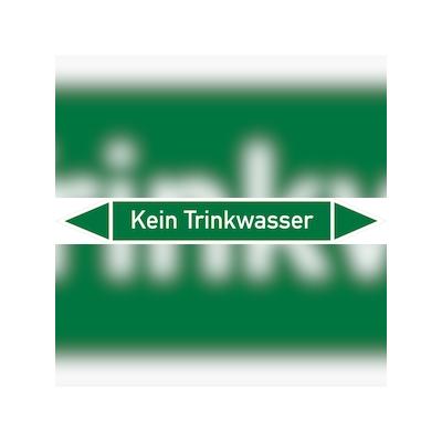 Rohrleitungskennzeichen Kein Trinkwasser - 270x37 mm Folie selbstklebend