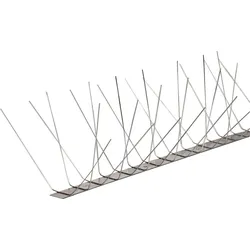 Taubenschutz aus Edelstahl, 4-reihig, 1 Meter