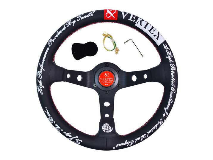 Vertex – volant de dérive de Sport de voiture, 320MM, cuir, alliage d'aluminium, accessoire universel de voiture, pièces intérieures, volant de course