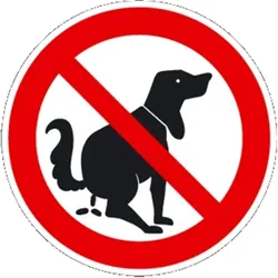 Schild Hier kein Hundeklo, Alu, Ø 400 mm