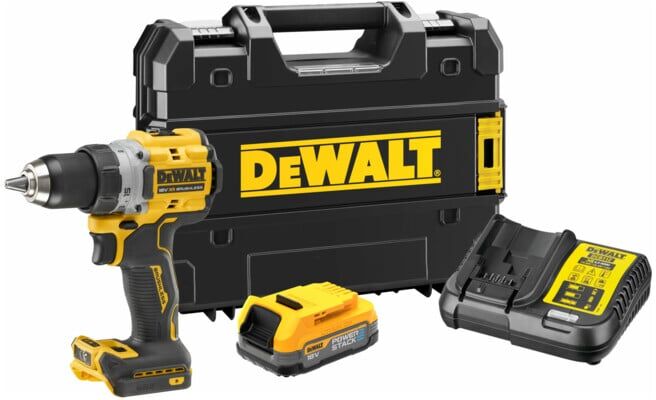 DEWALT Perceuse-visseuse sans fil 18V avec 1 batterie Powerstack 18V / 1,7 Ah (DCD800E1T-QW)
