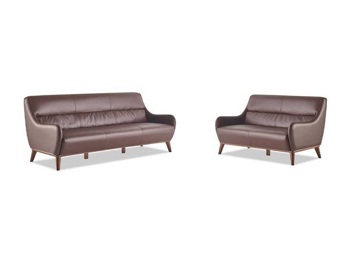 Xlmoebel Sofa Klassisches 3-Sitzer und 2-Sitzer Braun Leders Set, Sofa-Set 2 Teile, Made in Europa