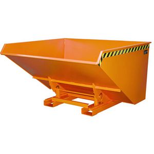 BAUER Kippbehälter EXPO 2100, für Stapler, 2,1 m³, orange, 1500 kg
