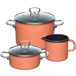Riess Starter Set NOUVELLE PUR Mango, Pfannenset + Topfset, Orange