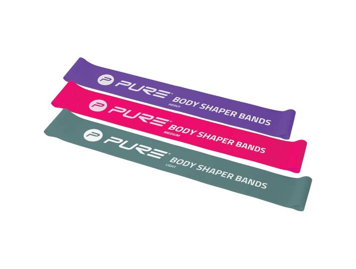 Fitnessband FTM 3er-Set Lila/Rosa/Grau - Fitnessband