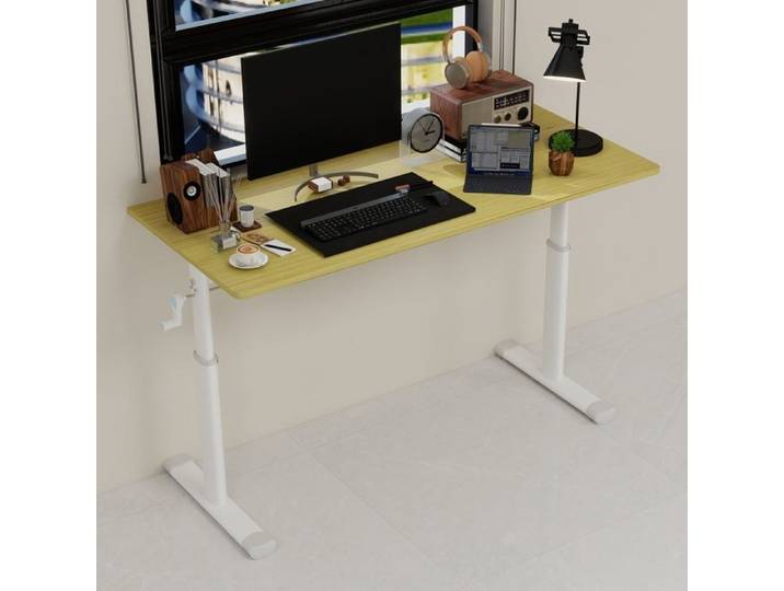 Bureau RéGlable Multifonctionnel Pour La Maison Et Le Bureau Convient Aux Enfants Et Aux Adultes Couleur Bois 60 X 120 Cm