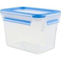 CLIP & CLOSE Frischhaltedose 1,1 Liter transparent/blau, rechteckig, Hochformat