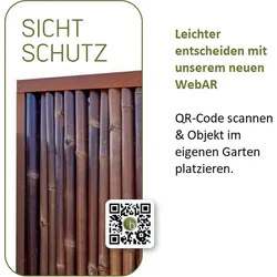 BambusBASIS Modul5 Zaunfeld mit Abschlussprofilen Cortenstahl dunkel 92 x 150 cm