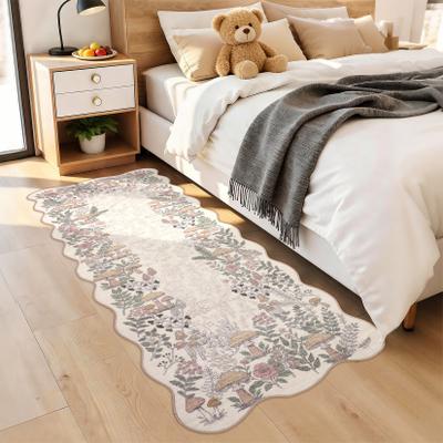 Garvee Mushroom Forest Scalloped Area Rug
