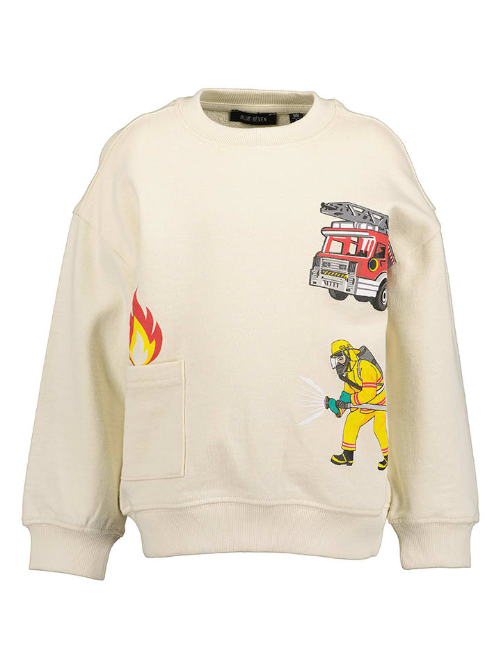 Blue Seven Sweatshirt in Creme - 128
