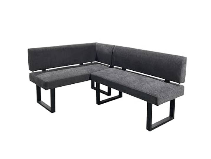 byLIVING Eckbank Vancouver, Taschenfederkern, Webstoff anthrazit