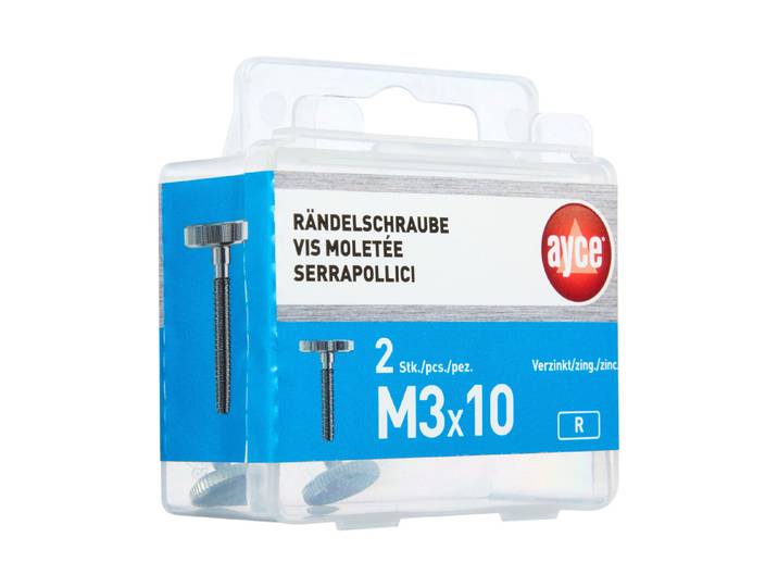 Ayce Rändelschraube M3 × 10 mm