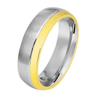 Partnerring AKZENT "Benhol" Partnerringe Set - Verlobungsring - Wasserfest" Gr. 60, bunt (bicolor), Fingerringe, Herren, 60, Edelstahl