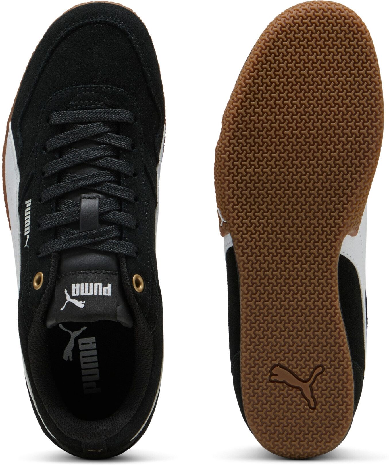 Sneaker PUMA "BELLA DONNA SD", Damen, Gr. 39, weiss (puma schwarz, puma weiß), Leder, unifarben, Schuhe Sneaker, für Alltag, mit Textil-Innenmaterial, sportlicher Stil puma schwarz, puma weiß 39
