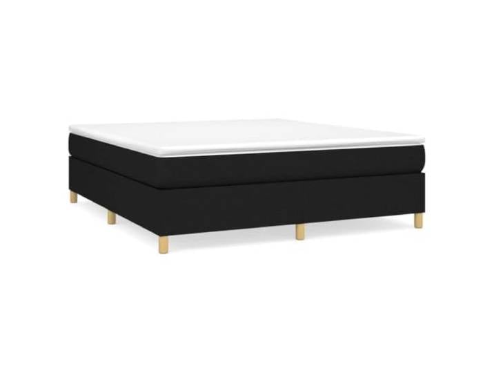 Makastle Boxspringbett mit Matratze Schwarz 180x200 cm Taschenfederkernmatratze