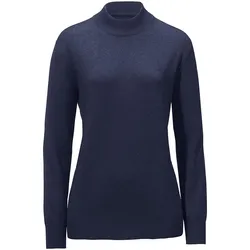 Stehbund-Pullover Modell Sabrina aus Seide und Kas Peter Hahn blau, 36