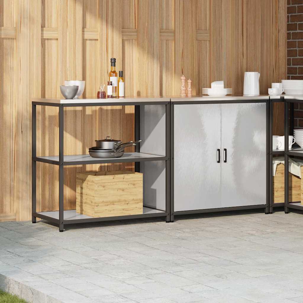 vidaXL Ensemble de rangement cuisine HATTEM 2 pc Argenté