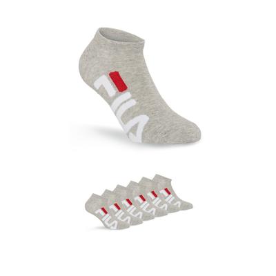 Socken FILA "UNISEX INVISIBLE SOCKS", Herren, Gr. 39-42, grau, Baumwollmischung, normal, Socken Socken, großer Markenschriftzug seitlich