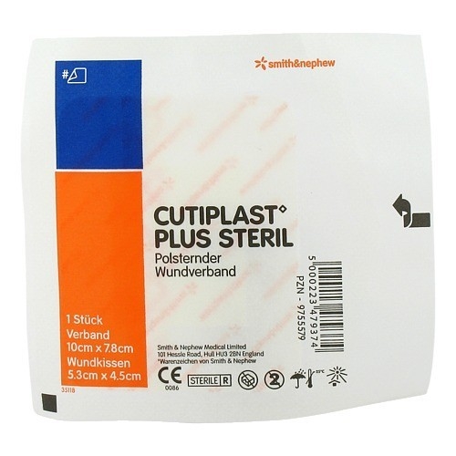 Smith & Nephew GmbH Cutiplast Plus steril 7,8x10 cm Verband 09755579