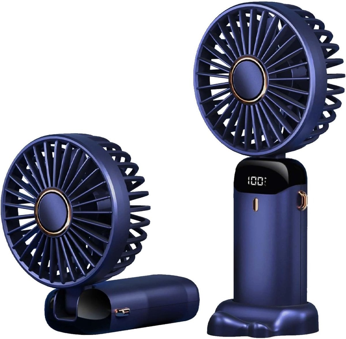 Mini Draagbare USB Oplaadbare Ventilator in Blauw