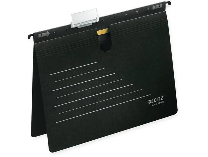 Hängeregister Leitz Alpha Active mit Heftmechanik Schwarz 5stk. - Hängeregister