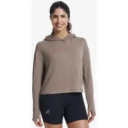Impulse Active Cropped Hoodie Damen Morel, Größe:S - Damen > Oberteile > Longsleeves - Grau