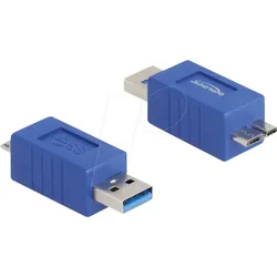 DELOCK 67214 - USB 3.0 Adapter, A Stecker > Micro-B Stecker, blau