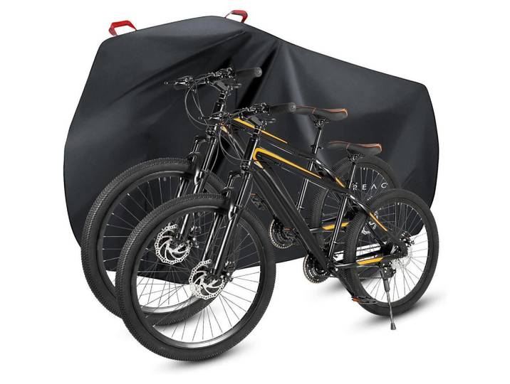 Abdeckplane für 2 Fahrräder Wasserdicht Schwarz, 2x2x2 cm, Freizeit & Co, Sport & Fitness, Fahrräder, Fahrradzubehör