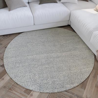 Teppich WECON HOME "Hamptons THIRTYTWO", blau, H:15mm Ø:200cm, Polyester, Teppiche, Teppich, Kurzflor, Wohnzimmer, Schlafzimmer, elegant, robust, Linien Muster
