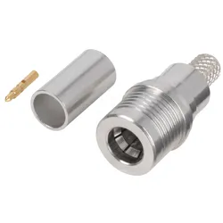 R123 075 - QMA-Stecker RG58/141, gerade, crimp
