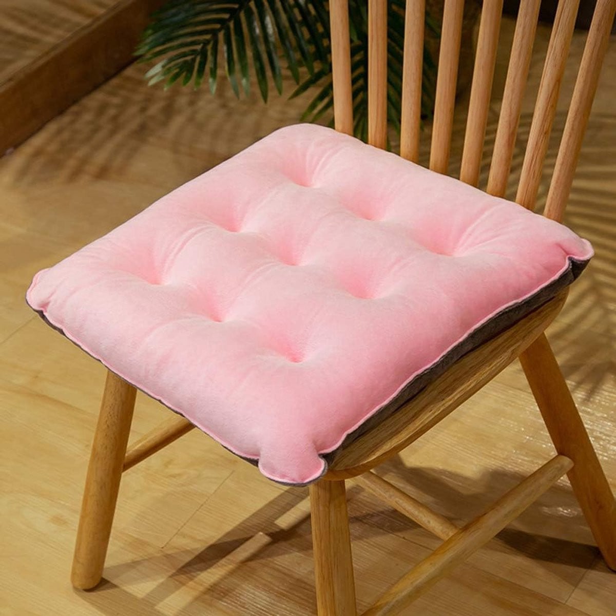 Rond stoelkussen van zacht kristalfluweel voor extra zitcomfort - 40 x 40 cm - A