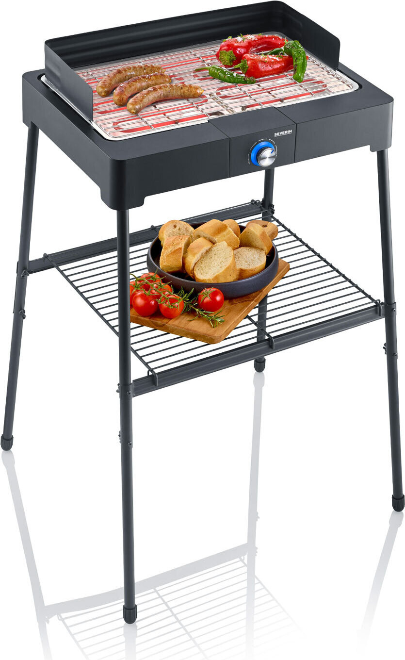 Severin PG 8566 elektrische staande grill met grillrooster, zwart