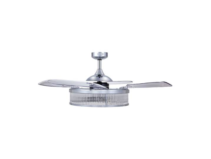 Beacon Lighting Deckenventilator Licht Fanaway Corbelle chrom leise, chrom / silber, für Wohn- / Esszimmer, Kunststoff, Modern