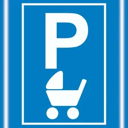 HB-Druck Kinderwagen Parkplatz Schild A3 (297x420mm)