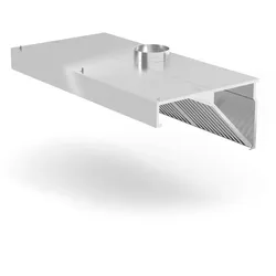HENDI Wandmontierte Dunstabzugshaube, abgewinkelt, Profi Line, mit LED-Beleuchtung, 1000x700x(H)450mm