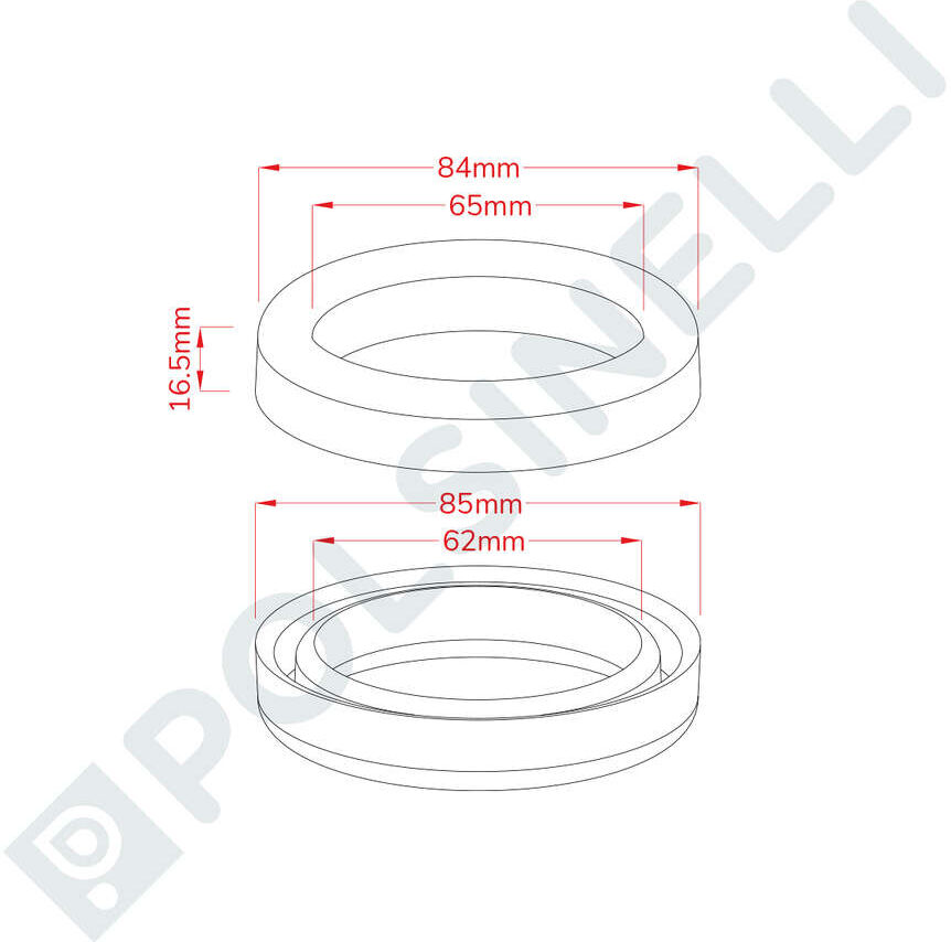 Polsinelli Bague 64 mm
