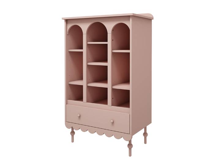 Bibliothèque 1 tiroir Wood Luck Babushka Rose