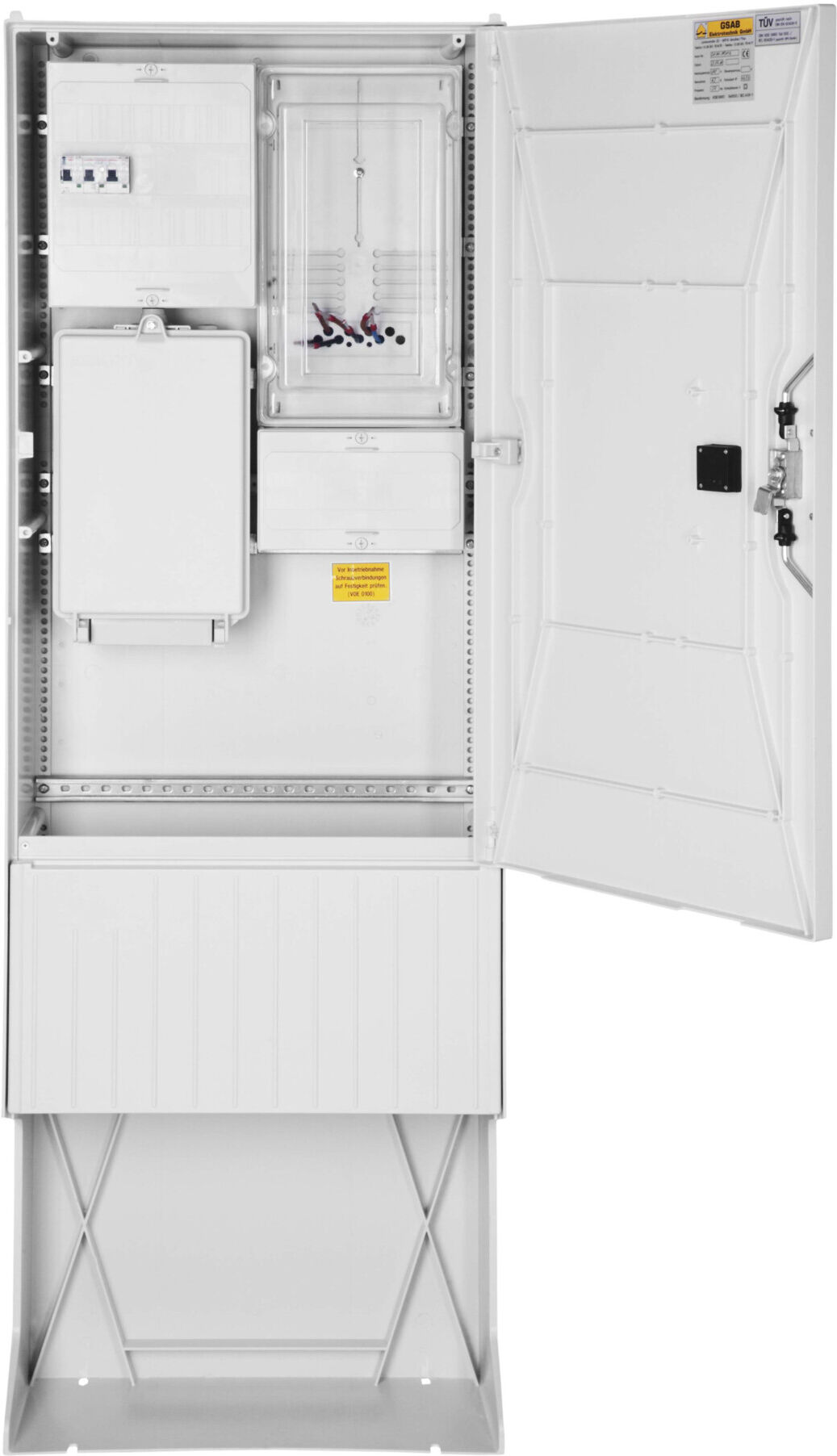 GSAB Elektrotechnik 1ZP 01.00.1P11b Zähleranschlusssäule eon Thür. aus Stahlblech mit Zählerplatz und Hausanschlusskasten für die Montage an Stromzählern von eon Thüringen, Anzahl der Zählerplätze: 1 - 01.00.1P11b)