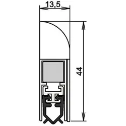 Athmer Türdichtung Wind-Ex 1-310 1-s.L.985mm Alu.silberf.HLT