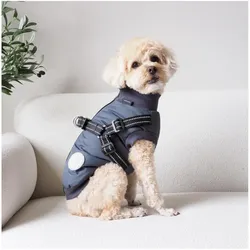 Nordic Paws Dogcoat Thor with harness 45cm - Anthracite - L (L, Hundemantel), Hundemantel
