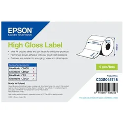 Epson, Etikettenrolle, High Gloss Label (102 mm)