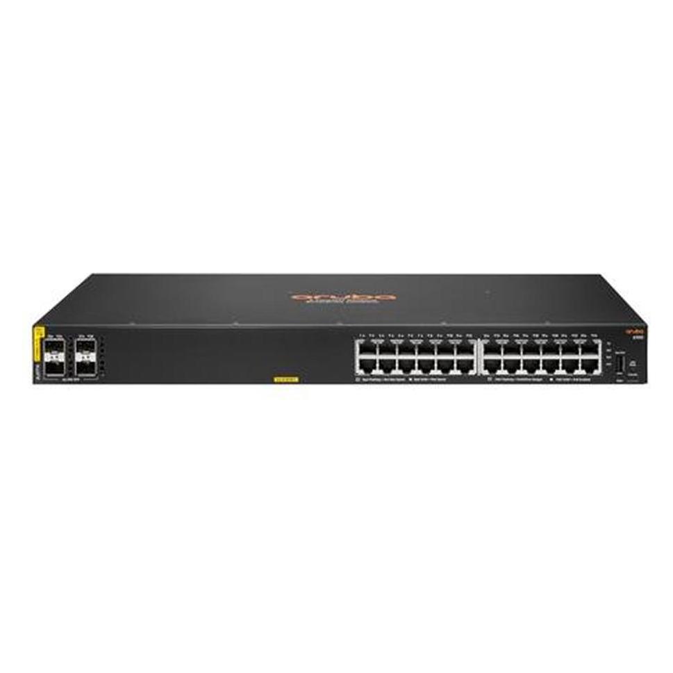 HPE E Aruba 6100 Switch 4 SFP+ Ports, PoE, 1 USB Type C Console Port, 1 USB Type A Host Por (28 Ports) (JL677A#ACD)