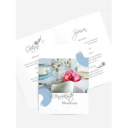 Menükarten Geburtstag selbst gestalten mit Spruch und Fotos im Onlinedesigner bei Meine-Kartenmanufaktur.de